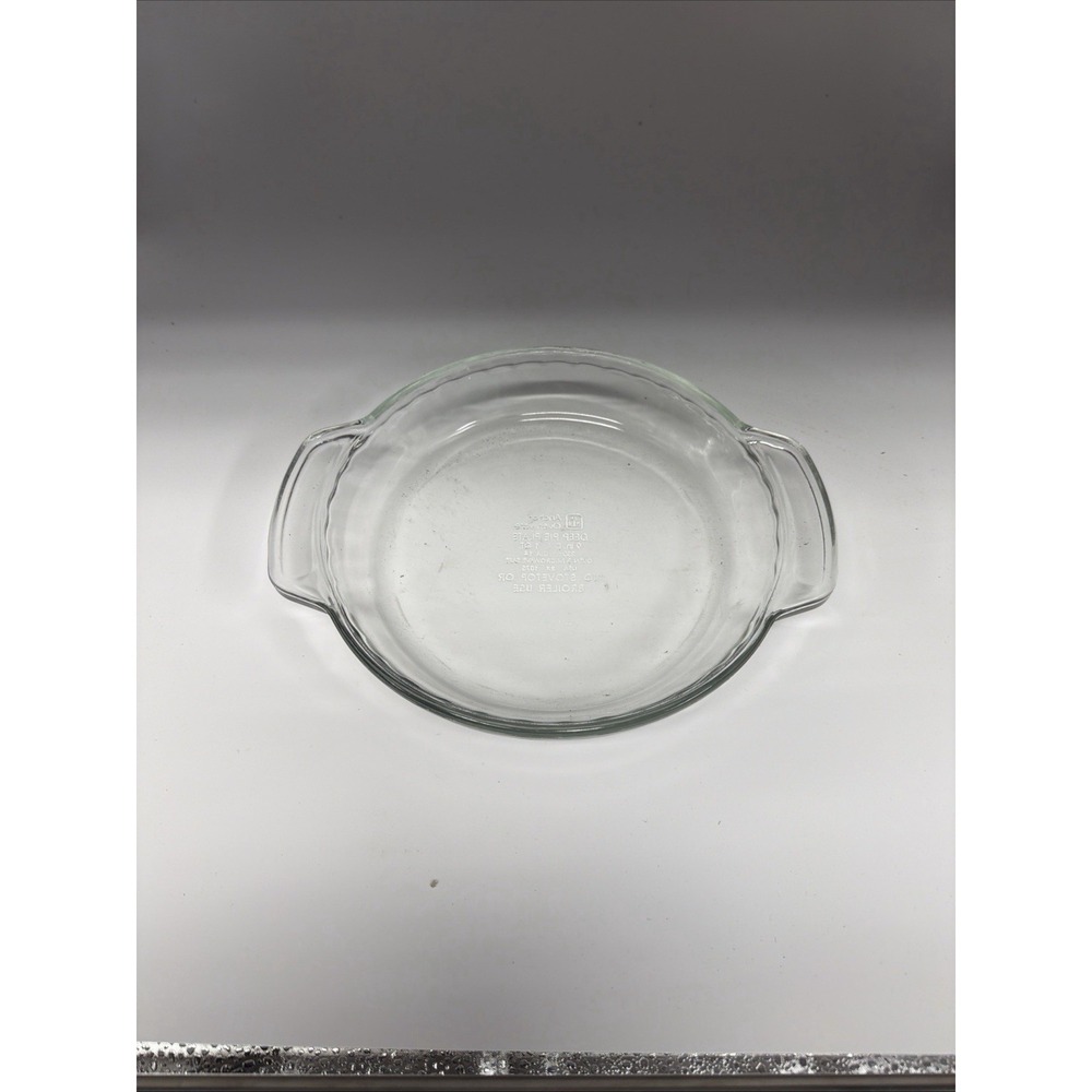 Anchor Hocking 11" Clear Glass Mini Pie Tart Baking Dish with Handles Oven Basic